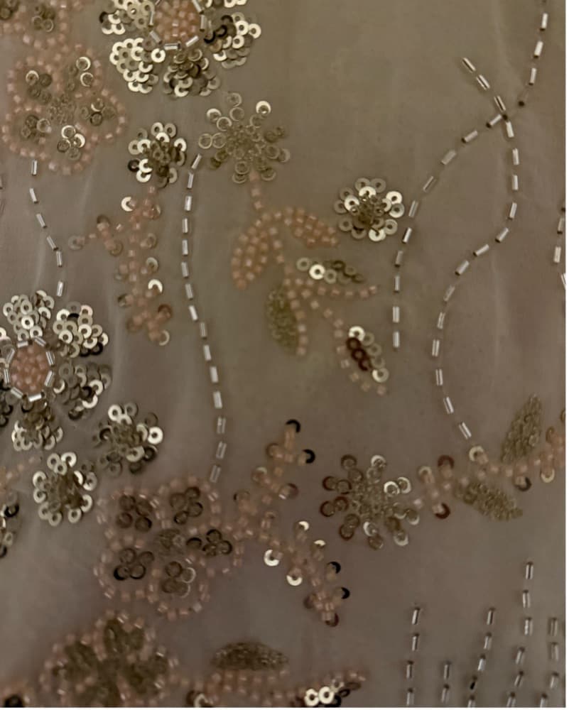 Cream Embellished Dress - Image 4