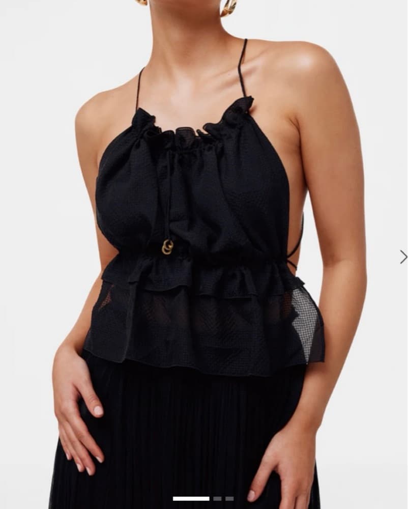 Hanne Bloch Black String Top - Image 1