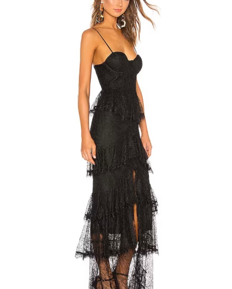Majorelle Black Lace Gown - Image 1