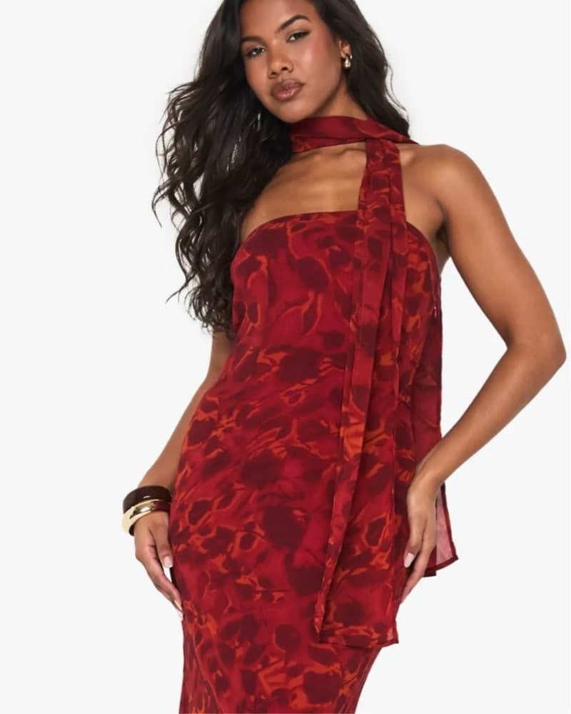 Red Maxi Dress - Image 1