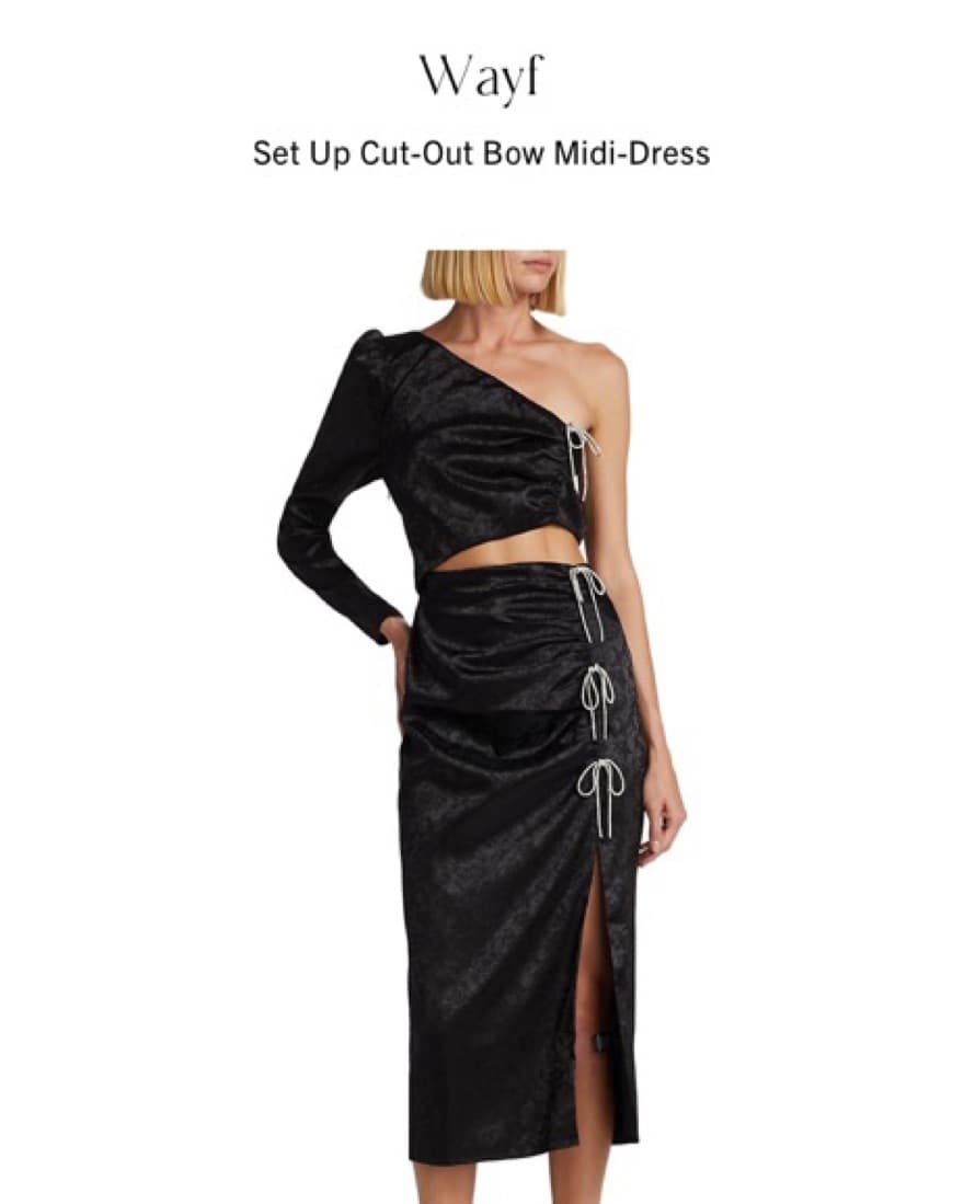 Wayf Black Midi - Formal Bow Dress🎀 - Image 5