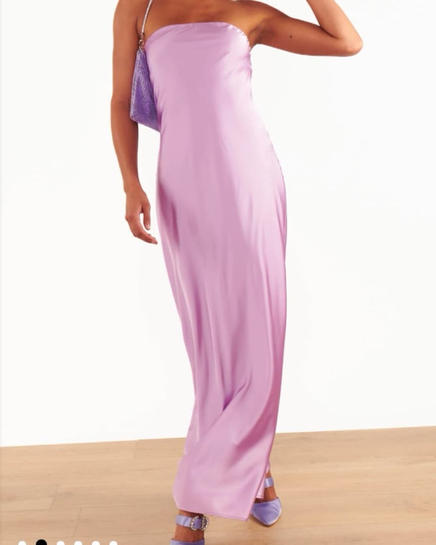 Show Me Your Mumu Lilac Satin Dress - Image 1