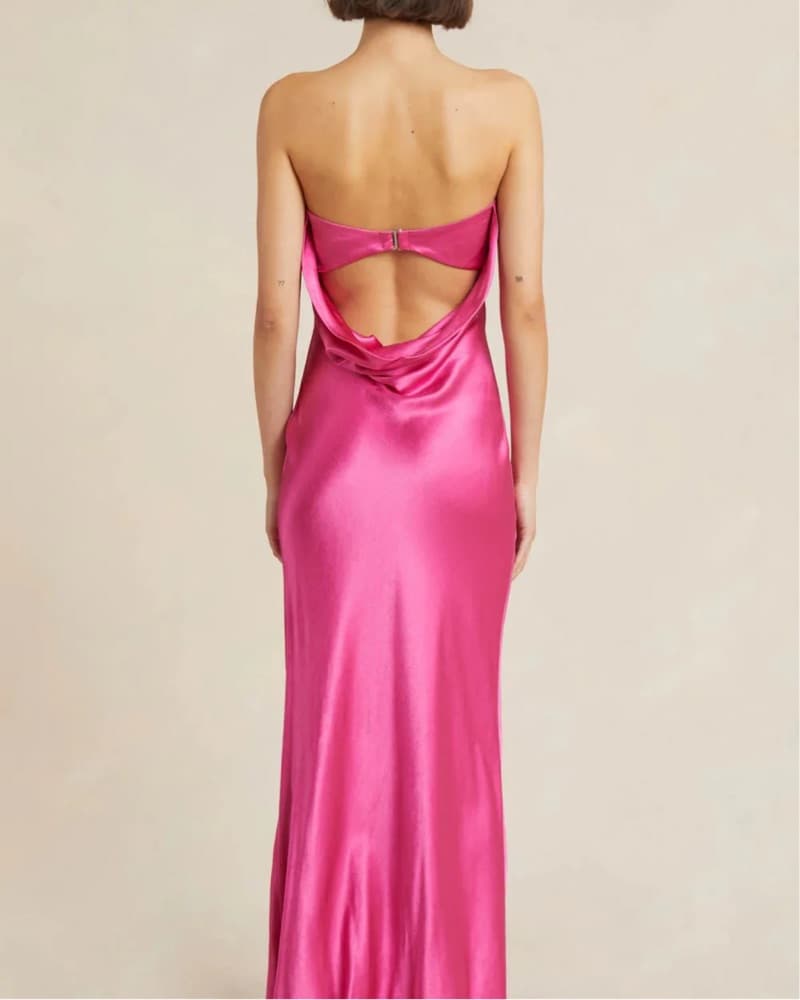 BEC+BRIDGE Hot Pink Moon Dance Silk Dres - Image 4