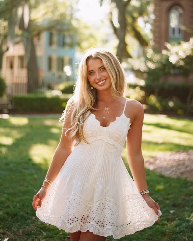 LoveShackFancy White Lace Dress - Image 1