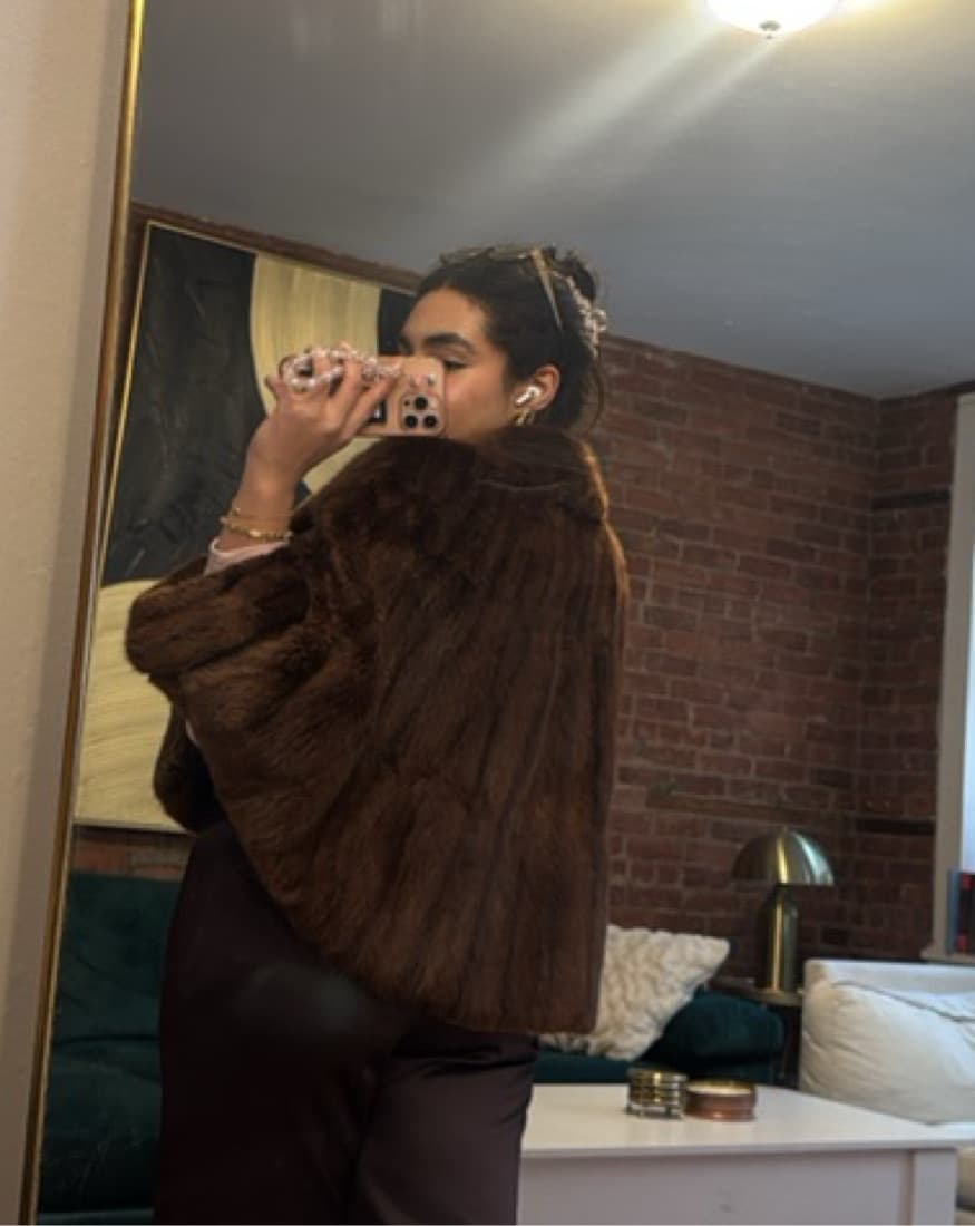 Brown Fur Jacket - Image 2