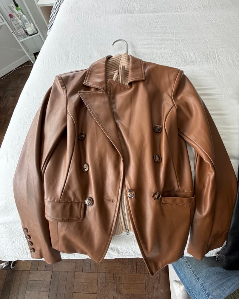 Brown Leather Jacket - Image 2