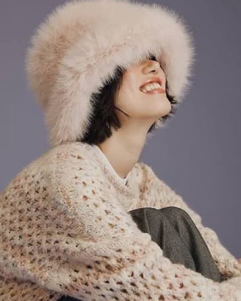 Faux-Fur Bucket Hat - Image 1