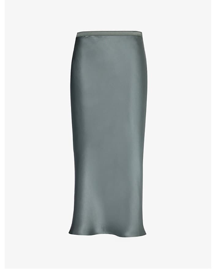 Anine Bing Silk Midi Skirt - Image 1