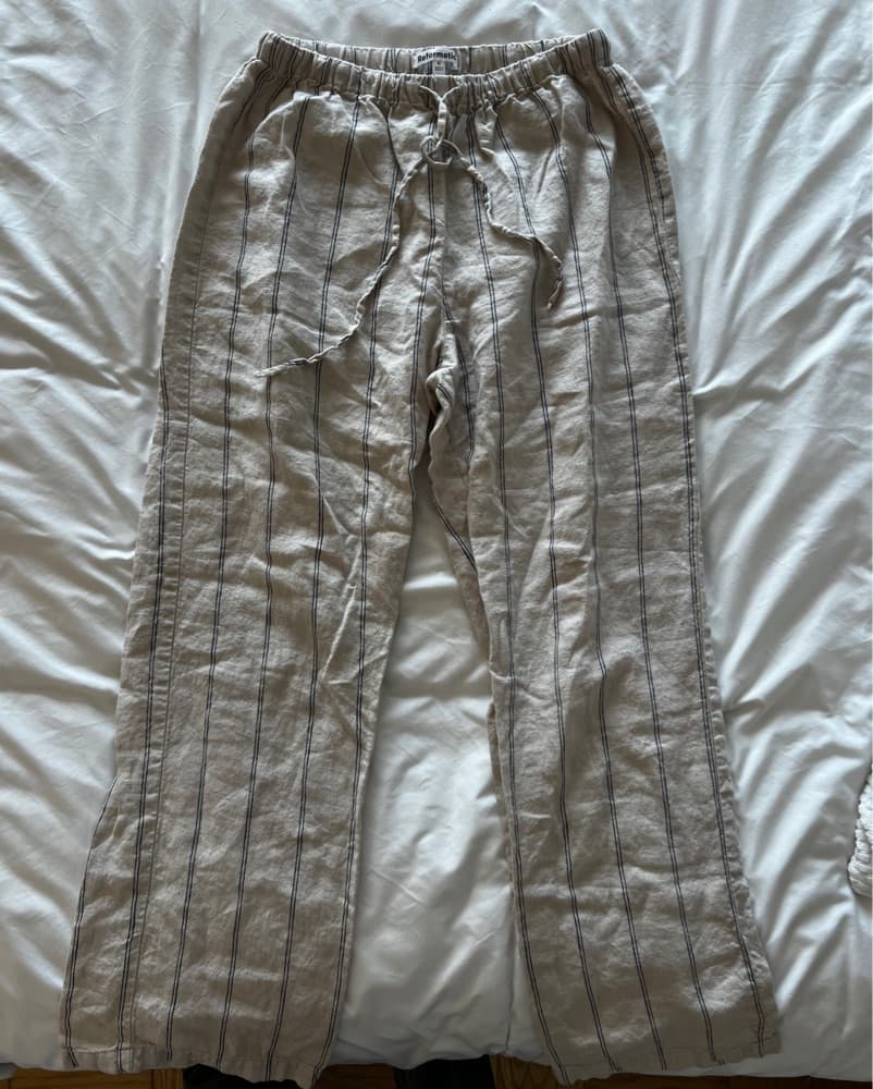 Reformation Striped Wide Leg Pants - Image 4