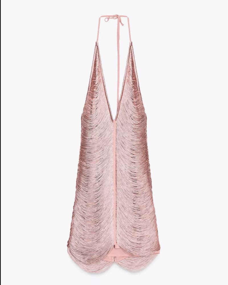 Zara Pink Fringe Dress - Image 3