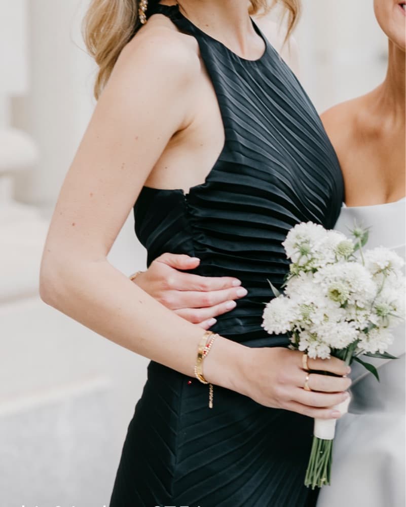 Black Pleated ALC Dress - Image 3