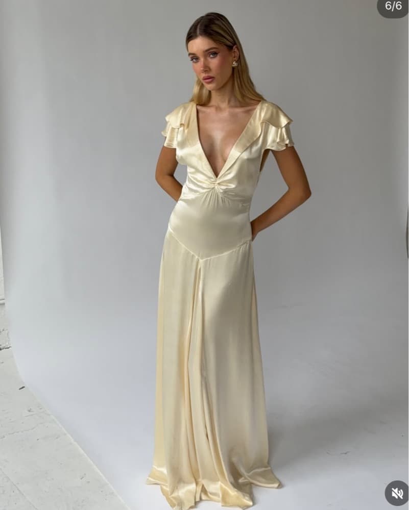 Belski Evelyn Dress, Citrus - Image 1