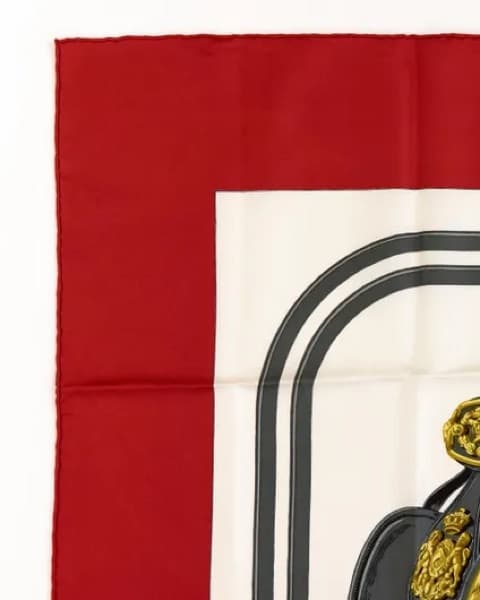 Red Hermes Scarf - Image 3