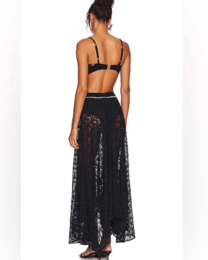 Patbo Black Rhinstone Beach Maxi Dress XS - Image 3