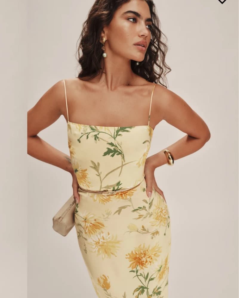 Reformation Frankie Dress Honeyglow - Image 1