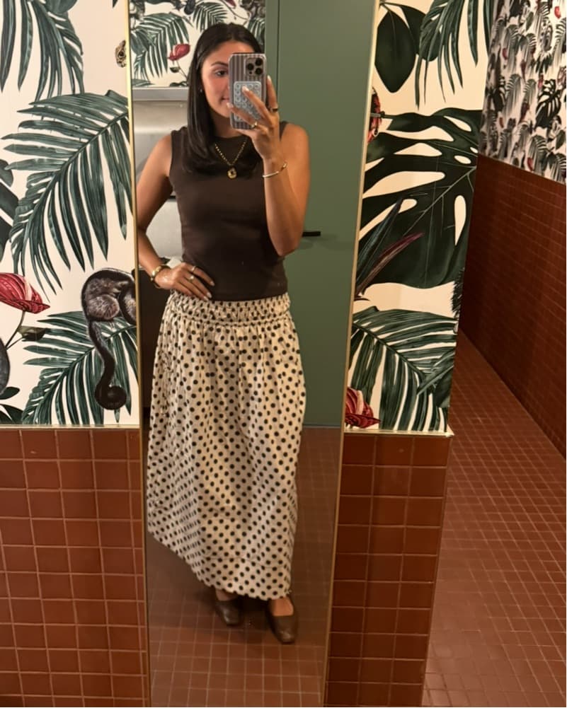 Zara Polka Dot Midi Skirt - Image 1