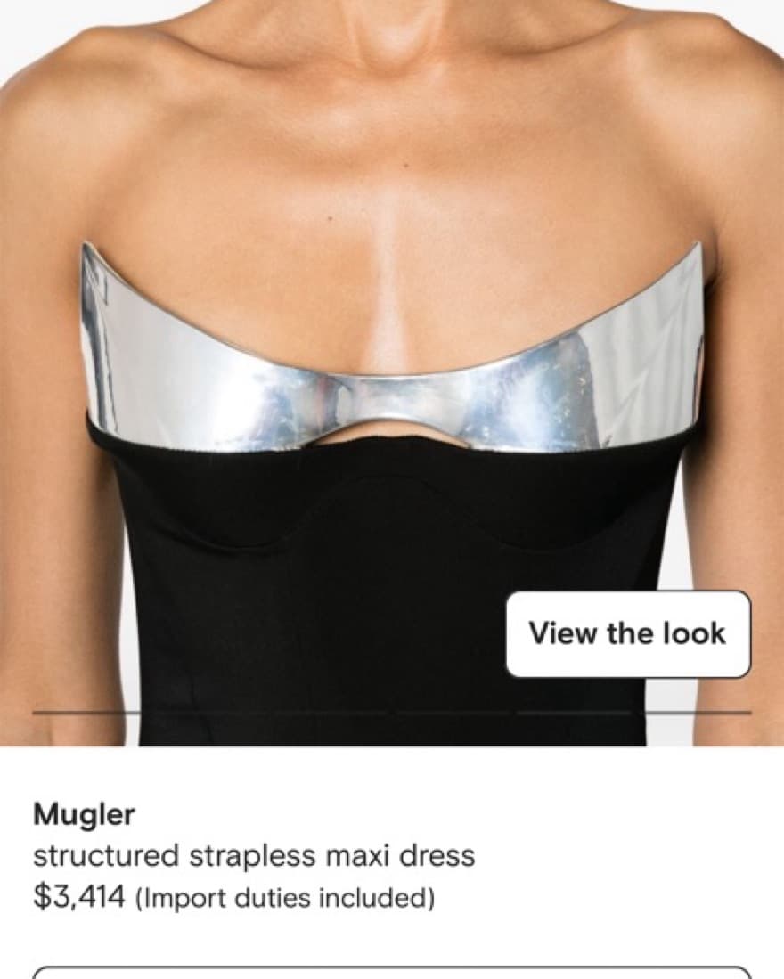 Mugler Black Strapless Gown - Image 2