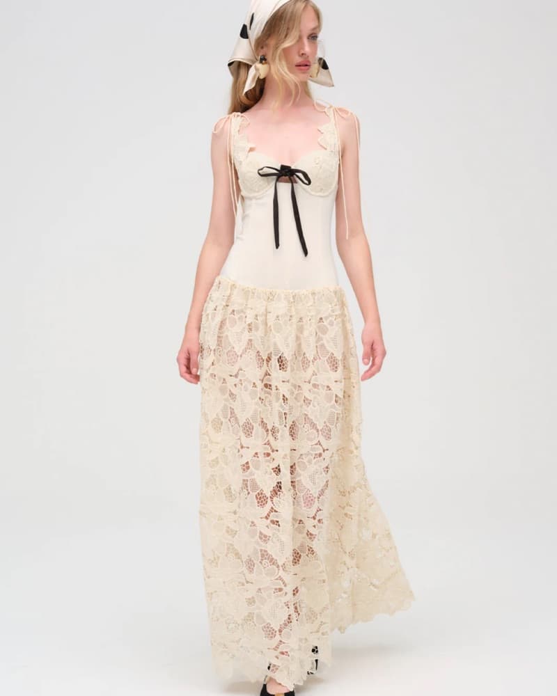 For Love & Lemons Coco Lace Maxi Dress - Image 2