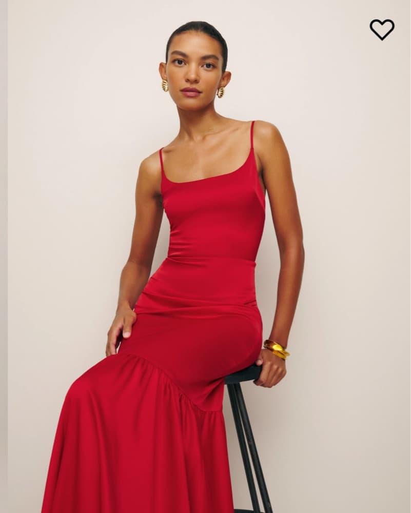 Reformation Nasha Dress Size 8 Cherry - Image 4