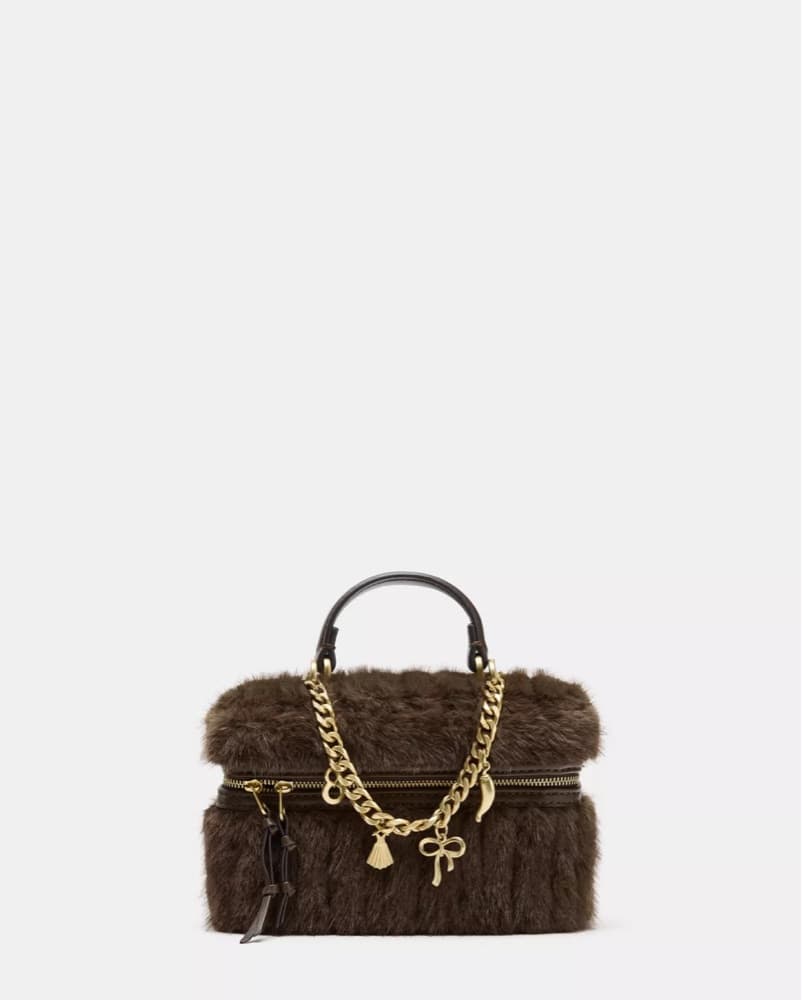  Brown Fur Handbag - Image 1