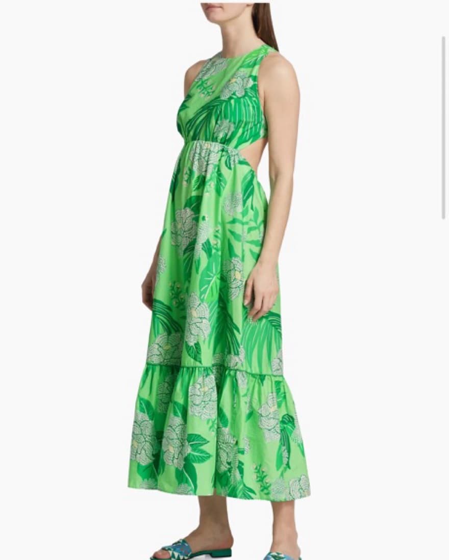 Farm Rio Green Floral Maxi Dress - Image 3