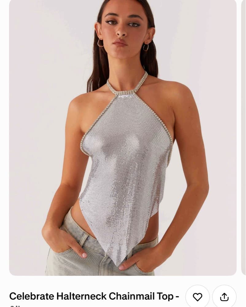Shimmering Halter Chainmail Top - Image 1