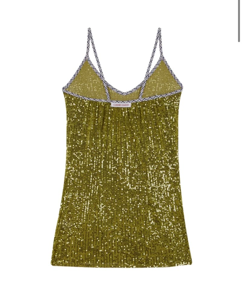 HANDOVER Green Sequin Dress - Image 4
