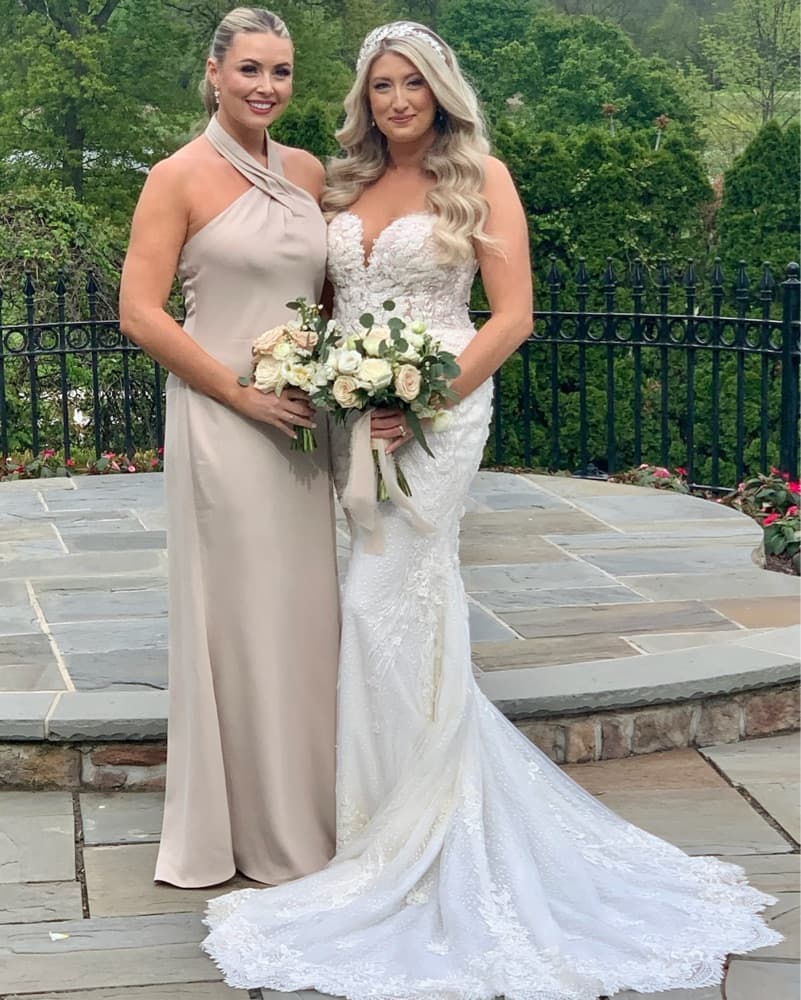 Gold Bridesmaid Halter Gown - Image 3