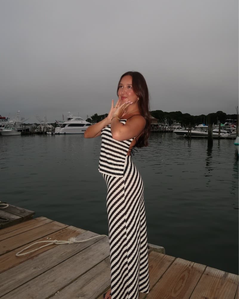 Chic Striped Matching Set - Image 2