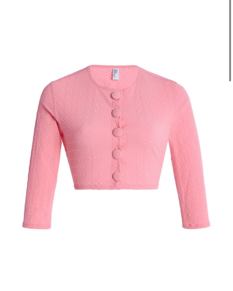 Lisa Marie Fernandez Seersucker Cardigan - Image 2