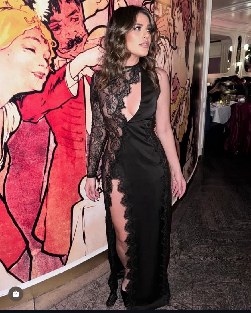 Formal Black Lace Dress - Image 1