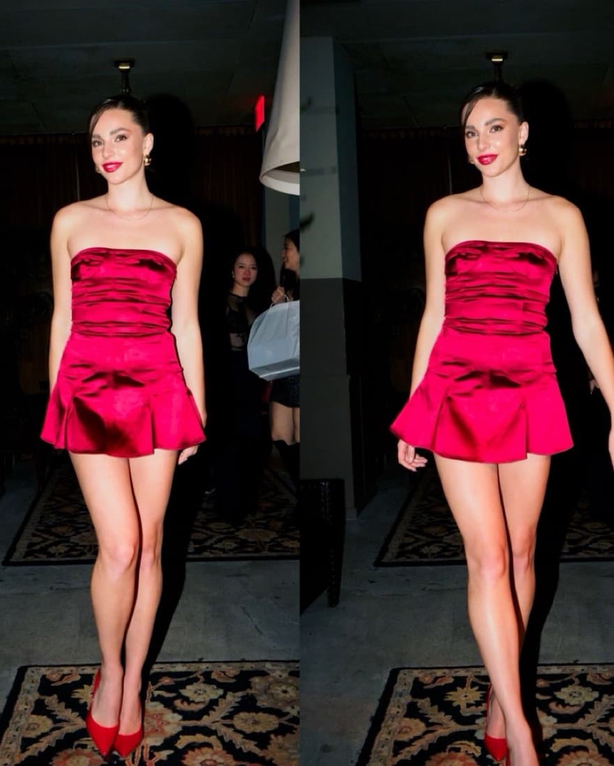 Dana Foley Red Strapless Dress - Image 1