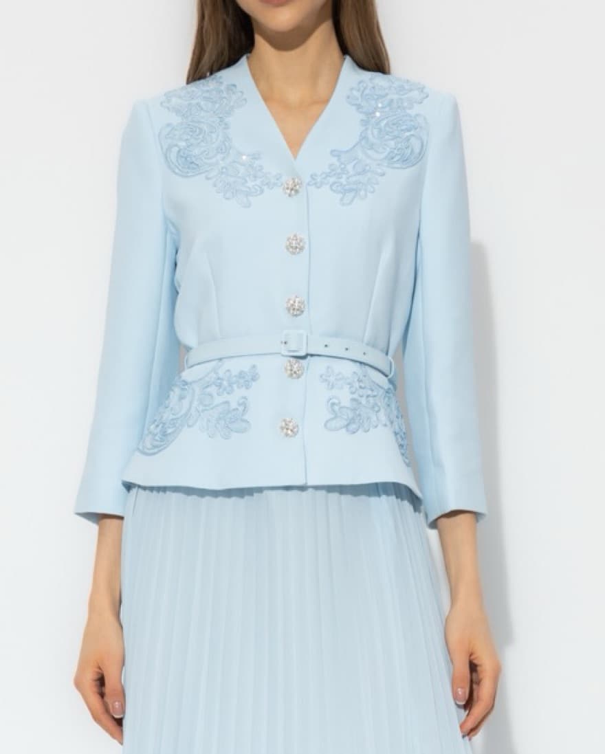 Self-Portrait Chiffon Crepe Midi Dress - Image 3