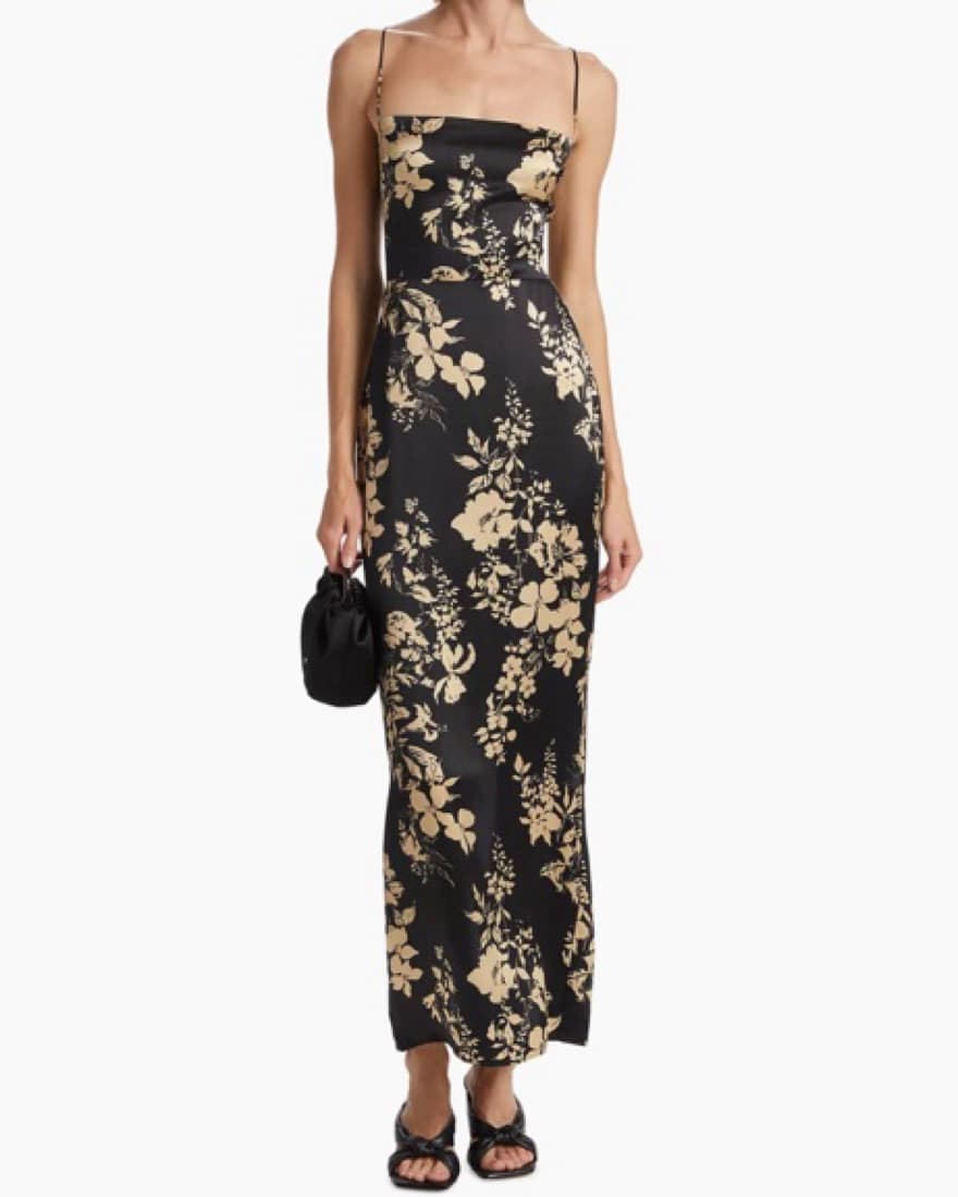 Frankie Floral Silk Satin Maxi Dress - Image 4