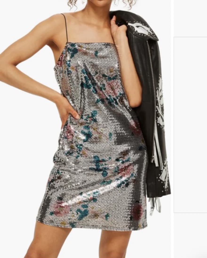 Flower Sequin Slipdress - Image 1