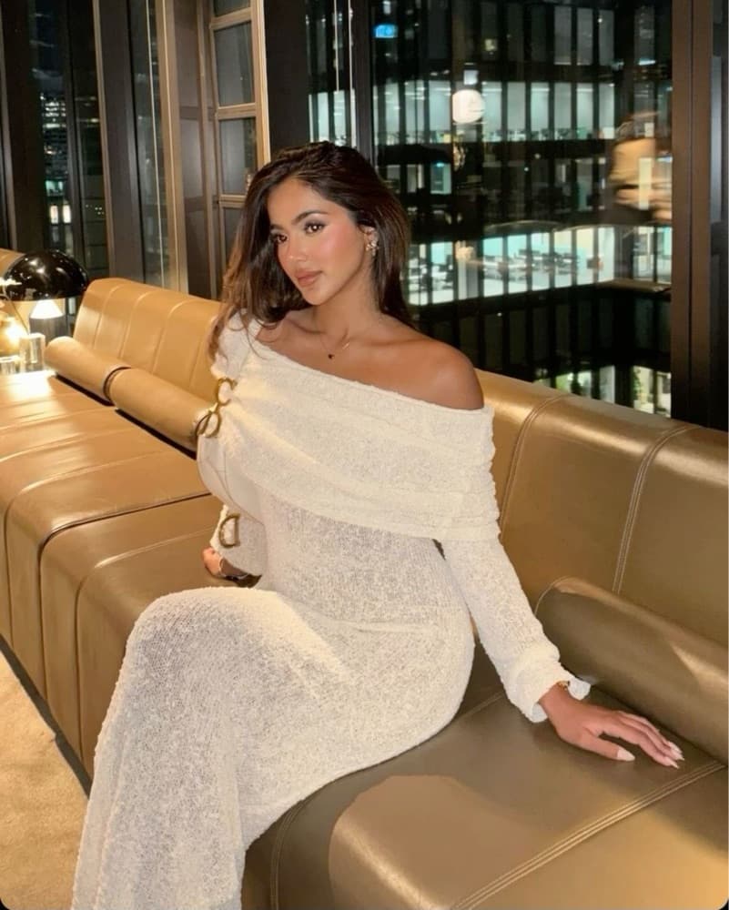 Meshki Marisol Off Shoulder Knit Dress - Image 4