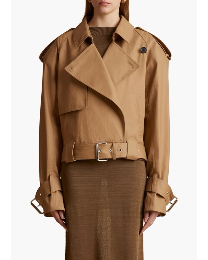 Khaite the Hammond Jacket in Khaki - Image 4