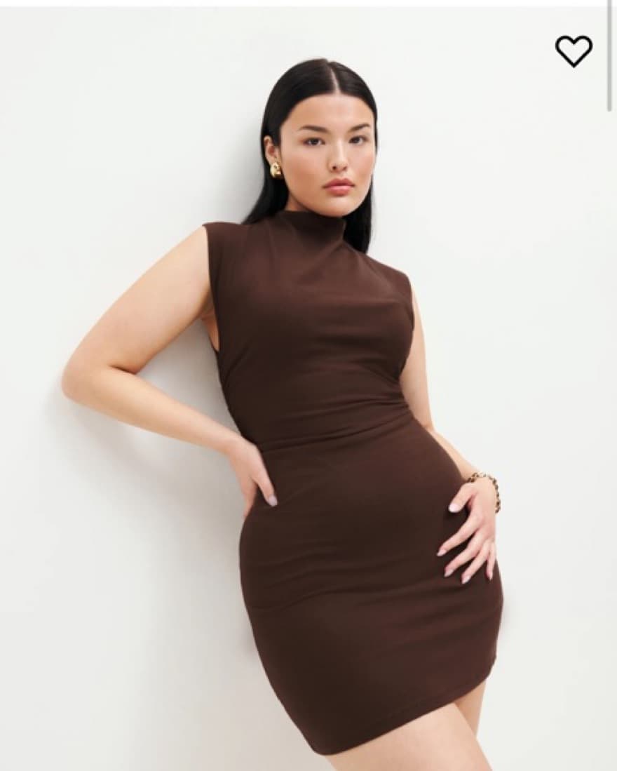Reformation Alden Knit Dress Brown - Image 3