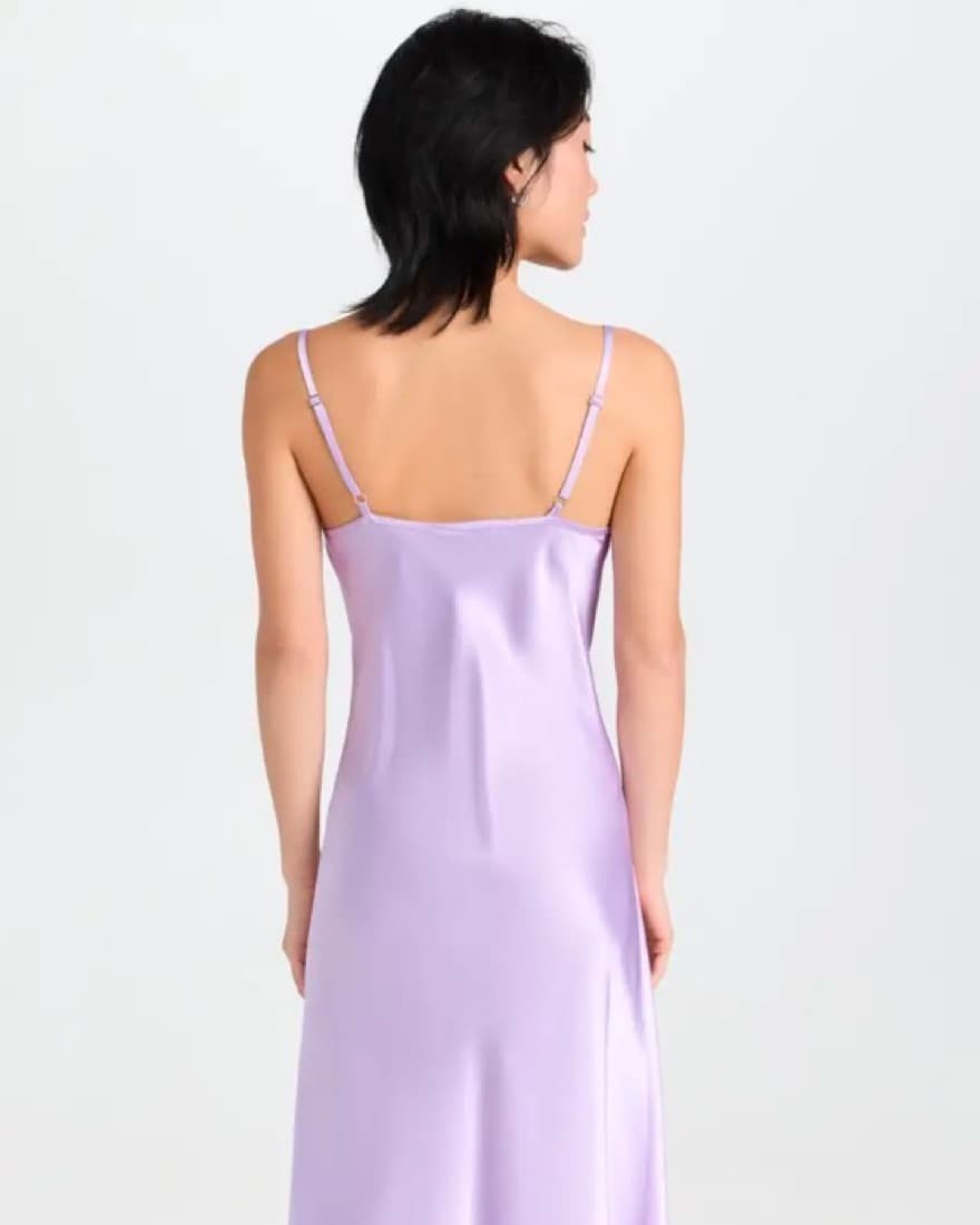Sleeper Boheme Slip Dress Lilac Feathers - Image 5