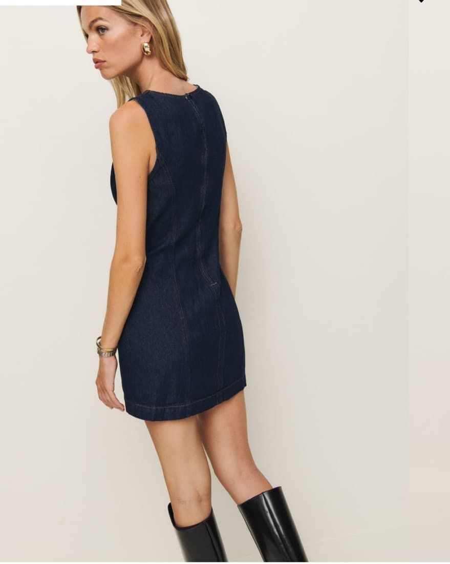 Reformation Denim Mini Dress - Image 5