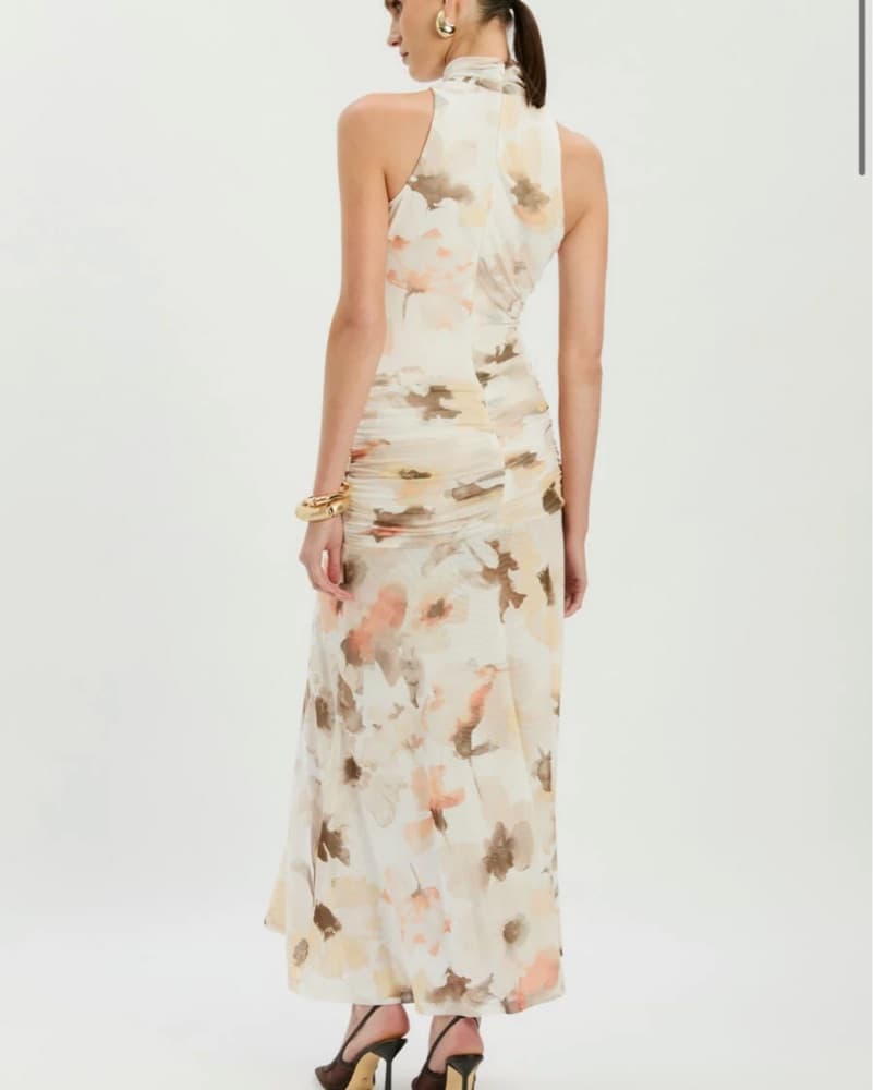 Bardot Leanna Mesh Dress Ivory Floral - Image 2