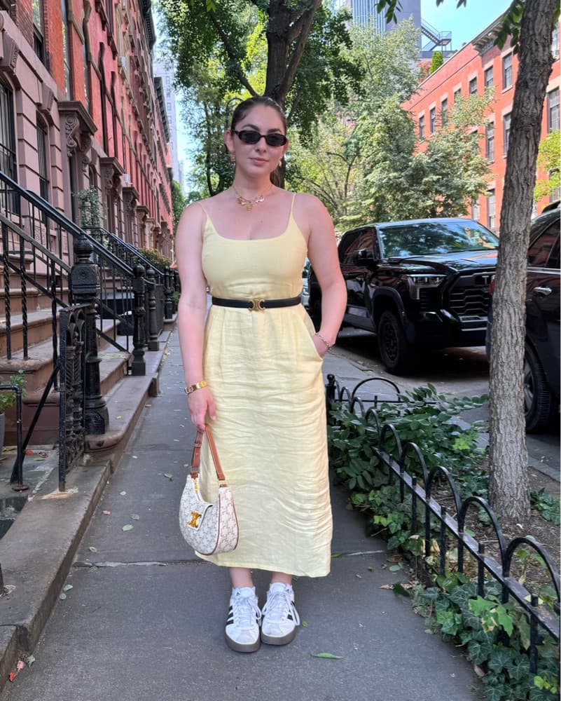 Yellow Linen Dress - Image 3