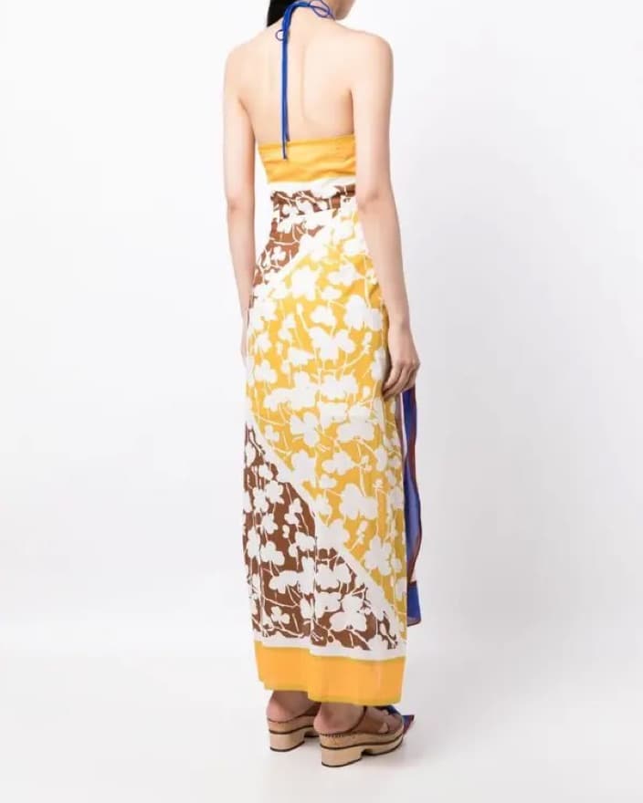 Rosie Assoulin scarf halterneck maxi - Image 3