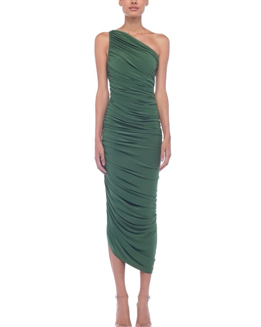 Green One-Shoulder Norma Kamali Dress - Image 1