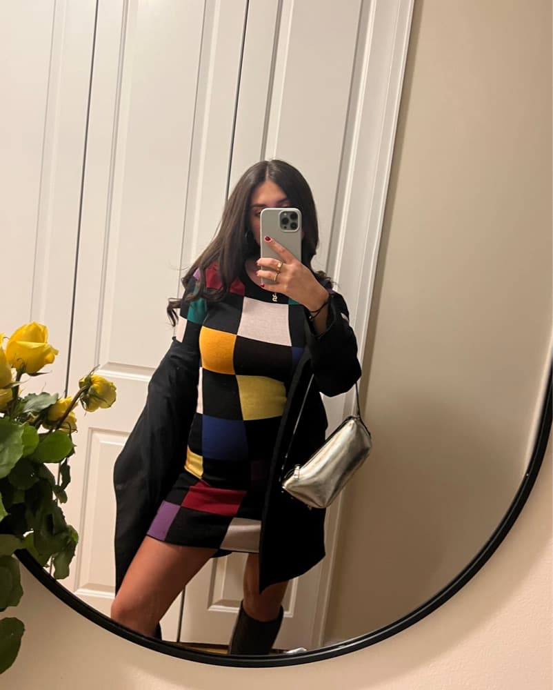 Staud Multicolored Patchwork Minidress - Image 2