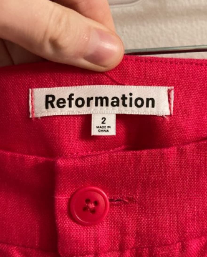 Reformation Hot Pink Linen Pants - Image 4