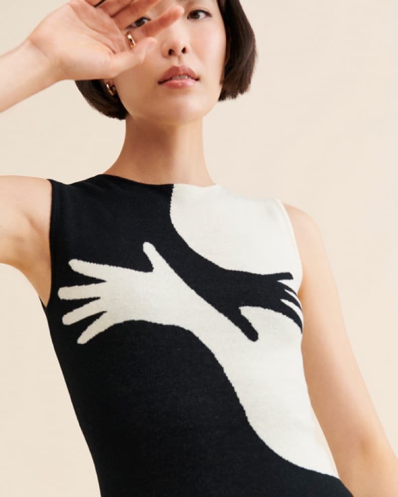 Another Girl Handsy Knit Midi Dress - Image 1