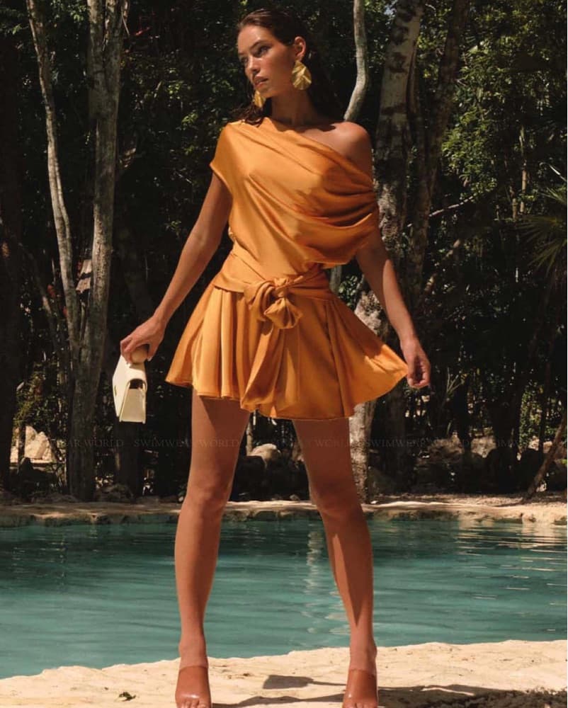 Andrea Iyamah Orange Romper - Image 2