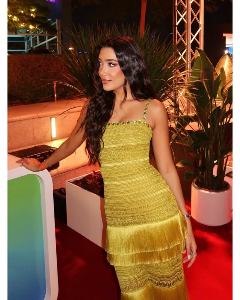 Patbo Woven Fringe Maxi Dress | Yellow Bridesmaid Dress, Unique Wedding Guest Dress - Image 3
