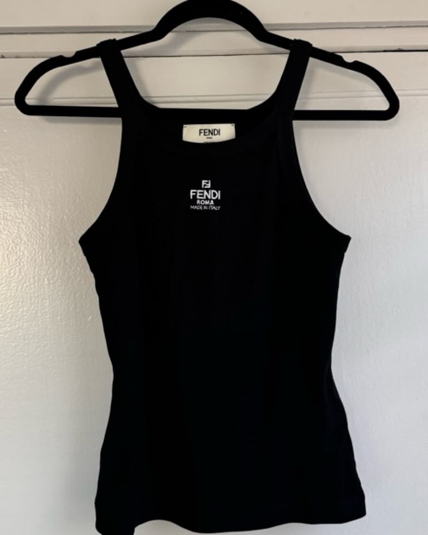 Fendi Black Logo Tank - Image 4